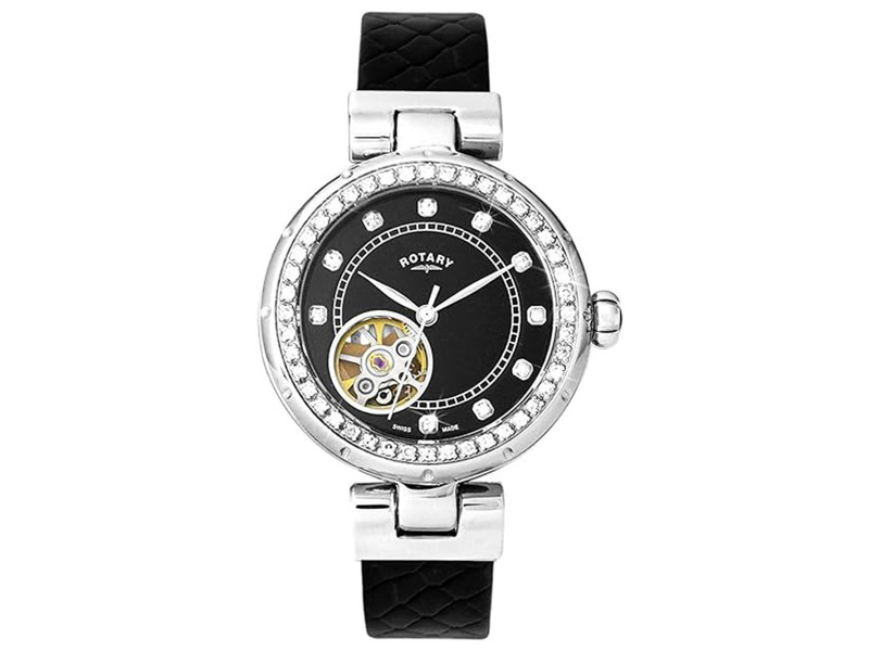 Rotary LS003/A/13 Skeleton Ladies Watch Automatic 34mm 5ATM