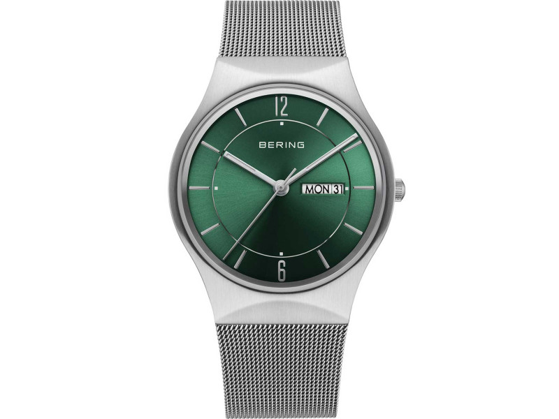 Bering 11938-008DD Classic Day-Date  Mens Watch 38mm 3ATM
