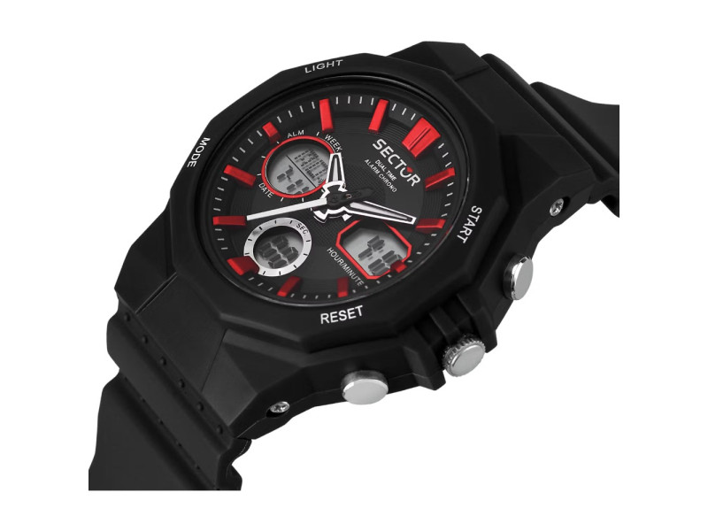 Sector R3251238001 EX-40 Digital Watch Mens Watch 44mm 10ATM